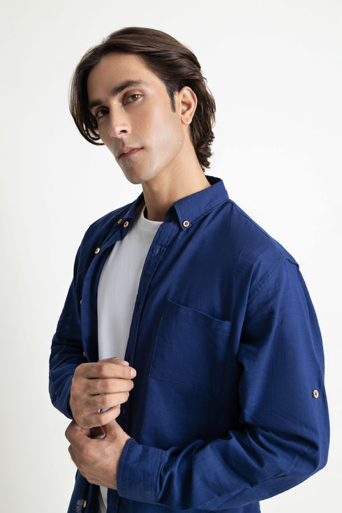 Blue Button-Down Shirt